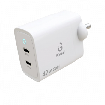 iGear Wall Charger | 47 W GaN | 3 A | White