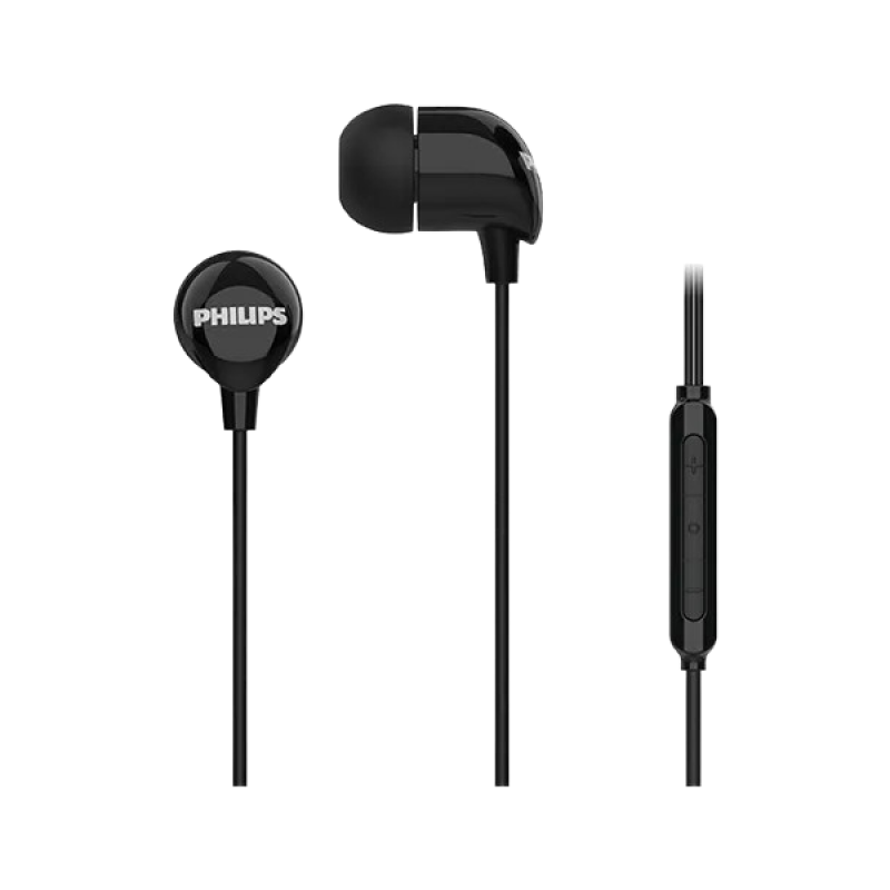 Philips Wired Earphone with Mic | Black | TAE2146