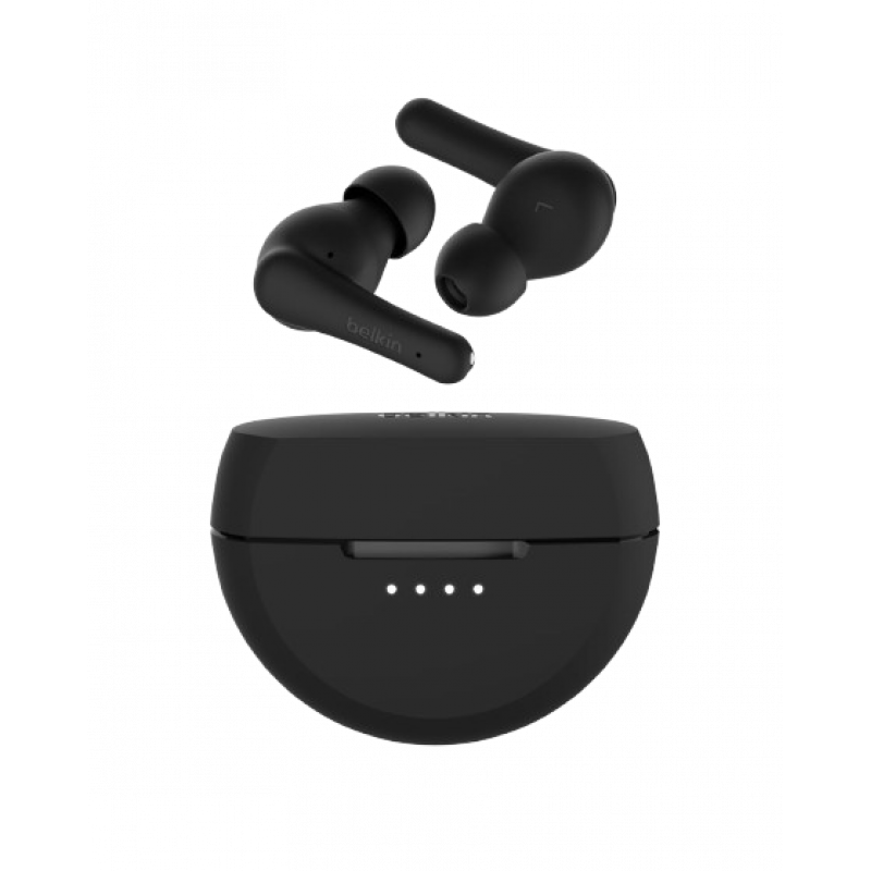 Belkin SoundForm Rhythm True Wireless Earbuds | IPX5 | Built in Microphone | Black | AUC012BTBK Belkin SoundForm Rhythm True Wireless Earbuds | IPX5 | Built in Microphone | Black | AUC012BTBK