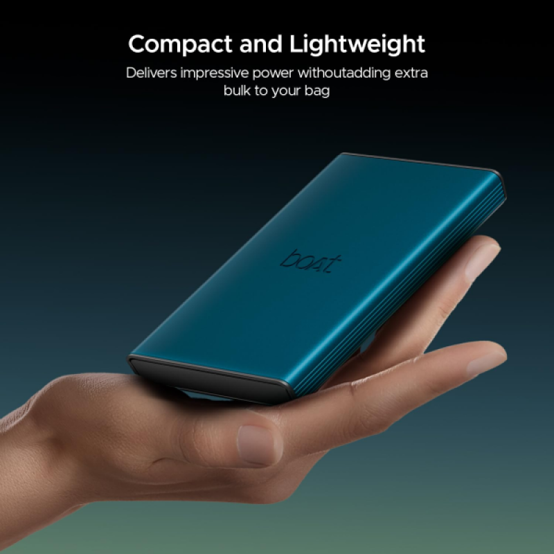 boAt Energyshroom PB300 Pro Power Bank | 10000mAh | Steel Blue boAt Energyshroom PB300 Pro Power Bank | 10000mAh | Steel Blue