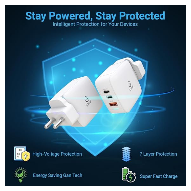 iGear GaN Fast Triple Port Charger | 65W iGear GaN Fast Triple Port Charger | 65W