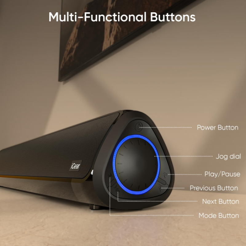 iGear immerse Bluetooth soundbar | 20 W | 2.0 Channel | Inbuilt SubWoofer | Black iGear immerse Bluetooth soundbar | 20 W | 2.0 Channel | Inbuilt SubWoofer | Black