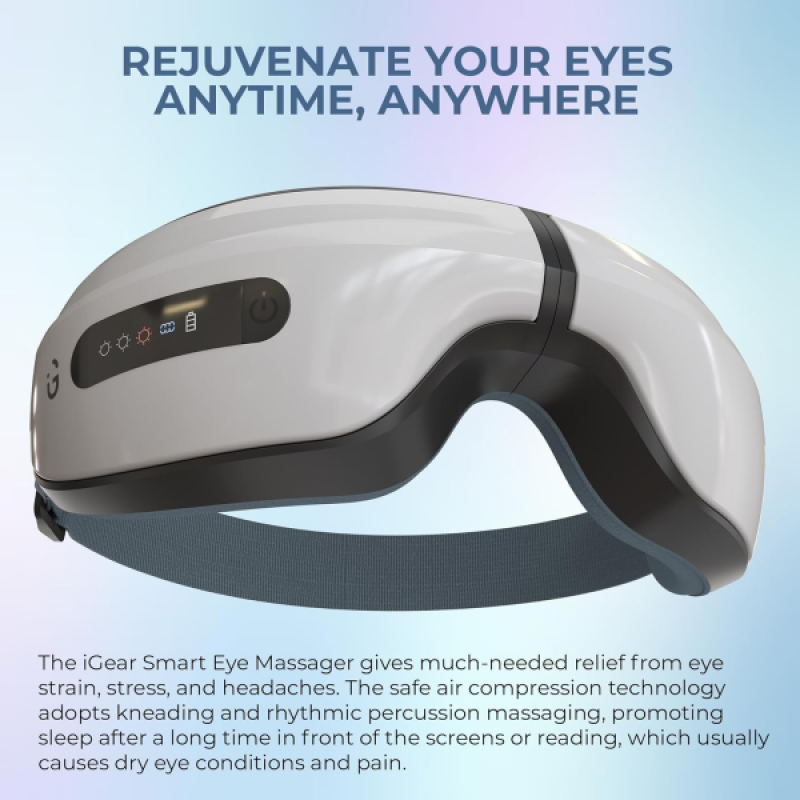 iGear Imassager | Eye Massager for Stress Relief Sleep Aid & Eye Strain | White iGear Imassager | Eye Massager for Stress Relief Sleep Aid & Eye Strain | White