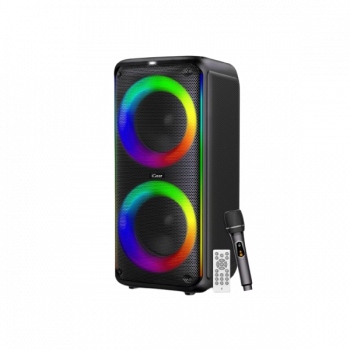 iGear X-Bass 60 Portable Bluetooth Party Speaker | 60W | Wireless Mic for Karaoke | Black