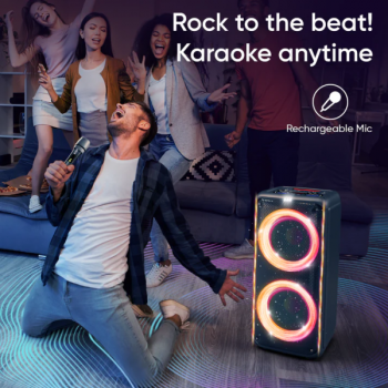 iGear X-Bass 60 Portable Bluetooth Party Speaker | 60W | Wireless Mic for Karaoke | Black iGear X-Bass 60 Portable Bluetooth Party Speaker | 60W | Wireless Mic for Karaoke | Black