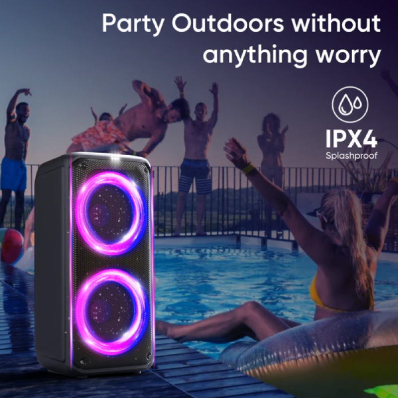 iGear X-Bass 60 Portable Bluetooth Party Speaker | 60W | Wireless Mic for Karaoke | Black iGear X-Bass 60 Portable Bluetooth Party Speaker | 60W | Wireless Mic for Karaoke | Black
