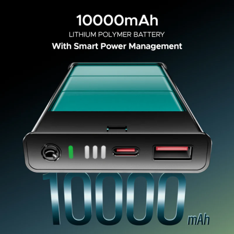 boAt Energyshroom PB300 Pro Power Bank | 10000mAh | Carbon Black boAt Energyshroom PB300 Pro Power Bank | 10000mAh | Carbon Black