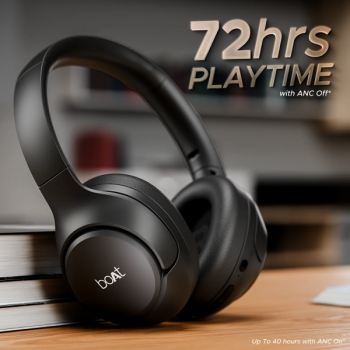 boAt Rockerz 551 ANC Pro Wireless Headphone | 42dB Hybrid Adaptive ANC | Dual Mics with ENx Tech | Cosmic Black