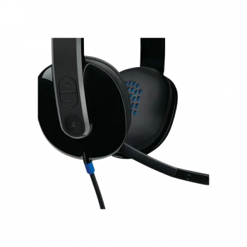 Logitech H540 Stereo Wired Headphones | Mic With Noise Cancelling Usb | Black