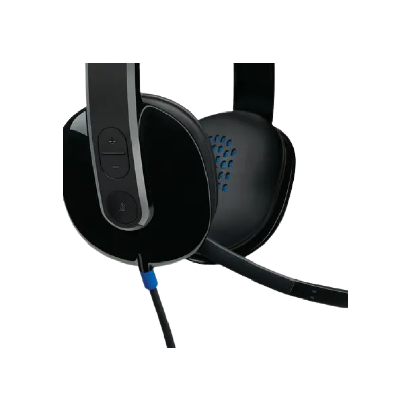 Logitech H540 Stereo Wired Headphones | Mic With Noise Cancelling Usb | Black Logitech H540 Stereo Wired Headphones | Mic With Noise Cancelling Usb | Black