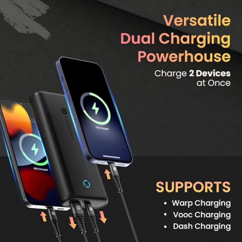 Portronics PowerPod 20K Advanced Power Bank | 20000 mAh | Black Portronics PowerPod 20K Advanced Power Bank | 20000 mAh | Black