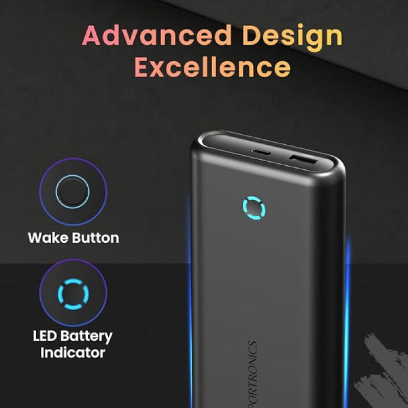 Portronics PowerPod 20K Advanced Power Bank | 20000 mAh | Black Portronics PowerPod 20K Advanced Power Bank | 20000 mAh | Black
