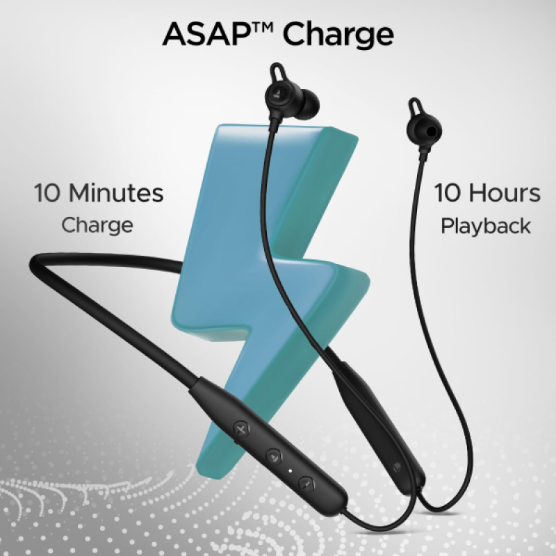 boAt Rockerz 109 Bluetooth Neckband | ENx Technology | Beast Mode | Active Black boAt Rockerz 109 Bluetooth Neckband | ENx Technology | Beast Mode | Active Black
