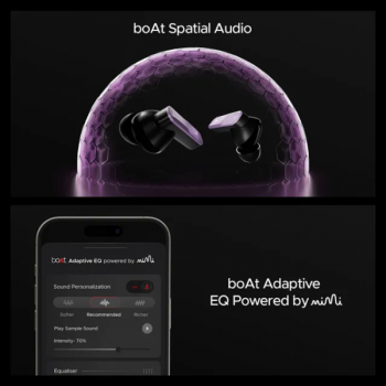 boAt Nirvana X TWS Earbuds | AI Noise Cancellation | IPX5 Water Resistant | Smoky Amethyst