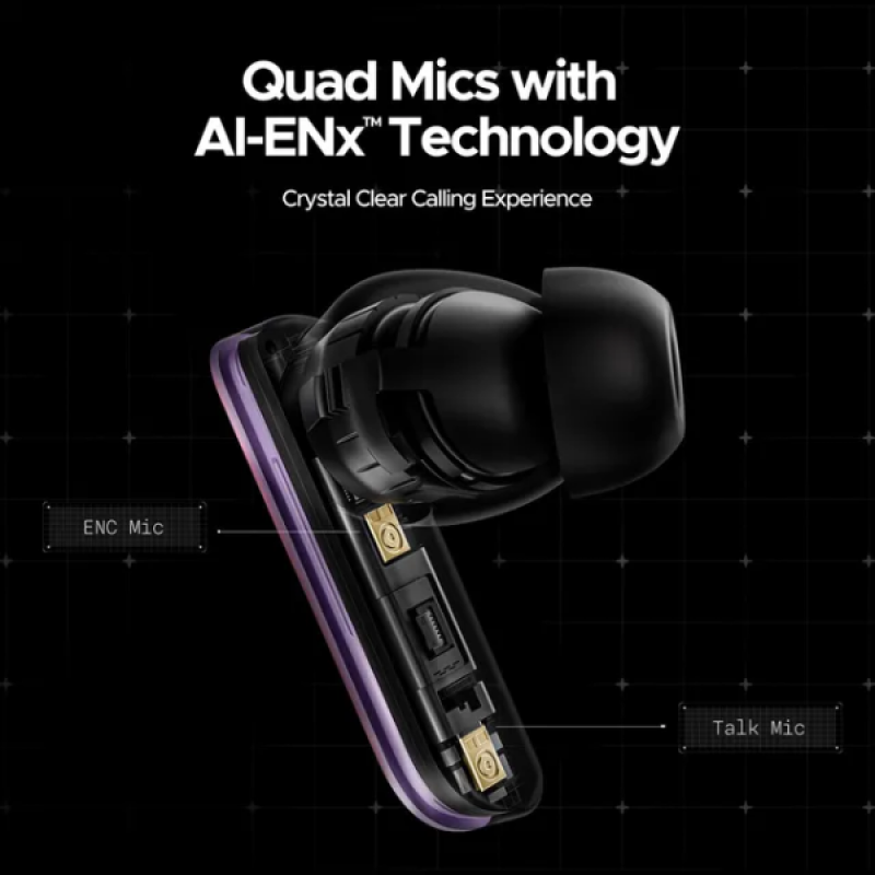boAt Nirvana X TWS Earbuds | AI Noise Cancellation | IPX5 Water Resistant | Smoky Amethyst boAt Nirvana X TWS Earbuds | AI Noise Cancellation | IPX5 Water Resistant | Smoky Amethyst