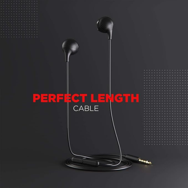 boAt Bassheads 104 in Ear Wired Earphones | Black boAt Bassheads 104 in Ear Wired Earphones | Black