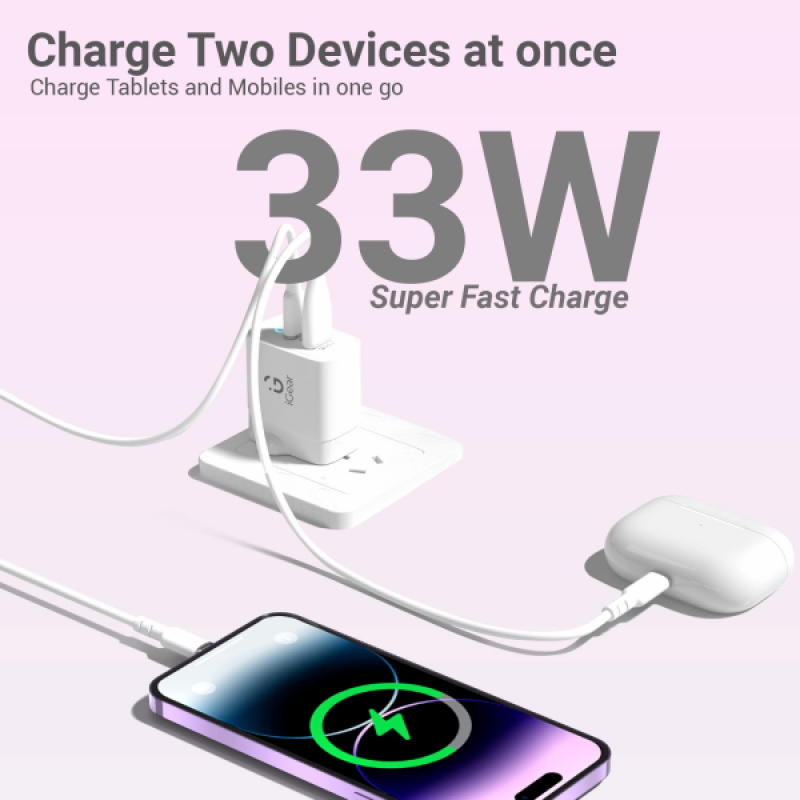 iGear Core 33 | 33W Fast Charger | White iGear Core 33 | 33W Fast Charger | White