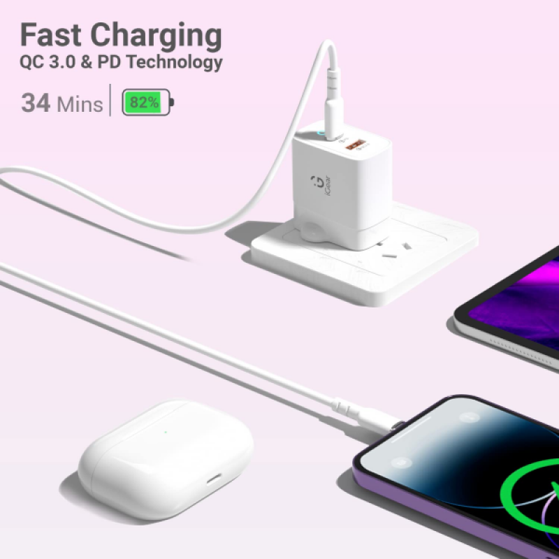 iGear Core 33 | 33W Fast Charger | White iGear Core 33 | 33W Fast Charger | White