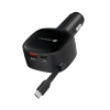 Portronics Car Power Retracto Car Charger | 84W | Black Portronics Car Power Retracto Car Charger | 84W | Black