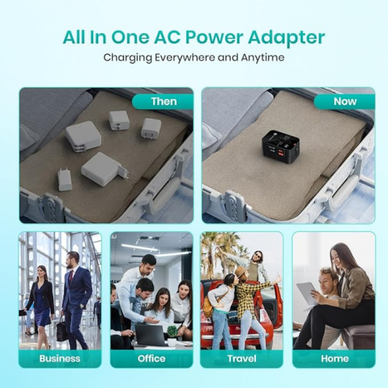 Portronics Juicemate Universal Travel Adapter | 20W Type C PD Output | 18W Portronics Juicemate Universal Travel Adapter | 20W Type C PD Output | 18W