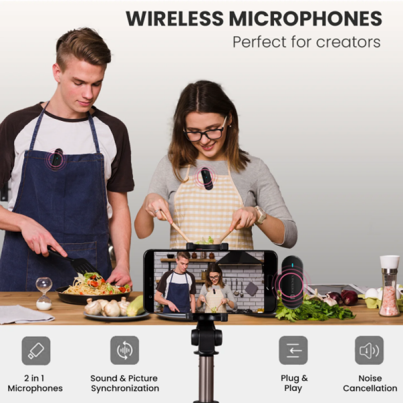 Portronics Vlogmate 2 Earbuds | Dual Microphone | Black Portronics Vlogmate 2 Earbuds | Dual Microphone | Black