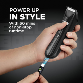 Havells Ballex Body Groomer | USB Type C Fast Charge | Black | BG3300