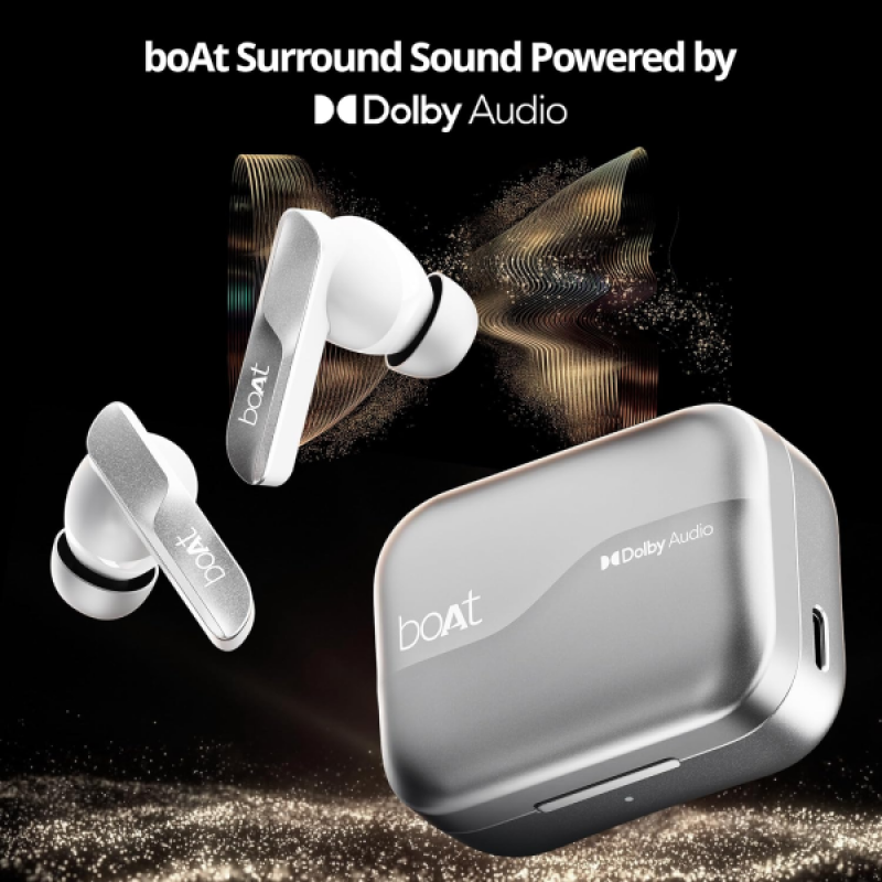 boAt Airdopes 800 | Dolby Audio | 4 Mics AI ENx Tech Titanium Drivers | Interstellar White boAt Airdopes 800 | Dolby Audio | 4 Mics AI ENx Tech Titanium Drivers | Interstellar White