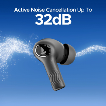 boAt Nirvana Iris EarBuds | upto 32 dB ANC | Crystal Bionic Sound | Crystal Black