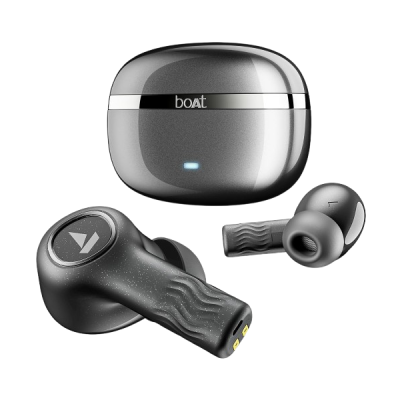 boAt Nirvana Iris EarBuds | upto 32 dB ANC | Crystal Bionic Sound | Crystal Black