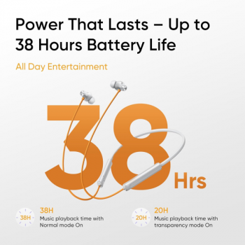 realme Buds Wireless 5 ANC Neckband | 50dB ANC | 13.6mm | Dawn Silver realme Buds Wireless 5 ANC Neckband | 50dB ANC | 13.6mm | Dawn Silver