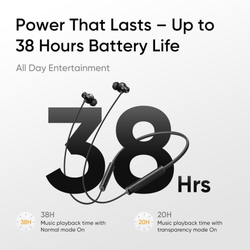 realme Buds Wireless 5 ANC Neckband | 50dB ANC | 13.6mm | Midnight Black realme Buds Wireless 5 ANC Neckband | 50dB ANC | 13.6mm | Midnight Black