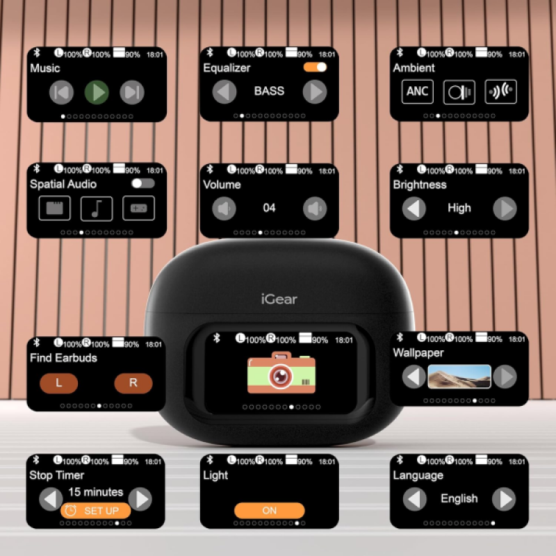 iGear PixelPod ANC Earbuds | v5.4 | Black iGear PixelPod ANC Earbuds | v5.4 | Black