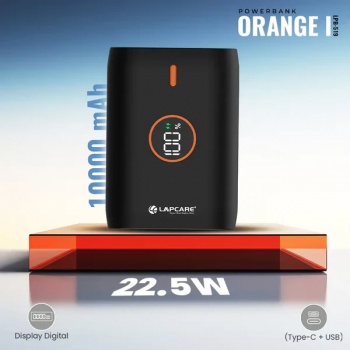 Lapcare ORANGE Pocket Size Power Bank I 10000 mAh | LPB-516 Lapcare ORANGE Pocket Size Power Bank I 10000 mAh | LPB-516