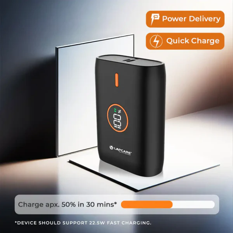 Lapcare ORANGE Pocket Size Power Bank I 10000 mAh | LPB-516 Lapcare ORANGE Pocket Size Power Bank I 10000 mAh | LPB-516