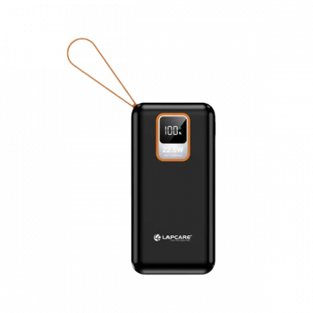 Lapcare Orange Power Bank with Wake Up Button | 10000 mAh  |  LPB-513