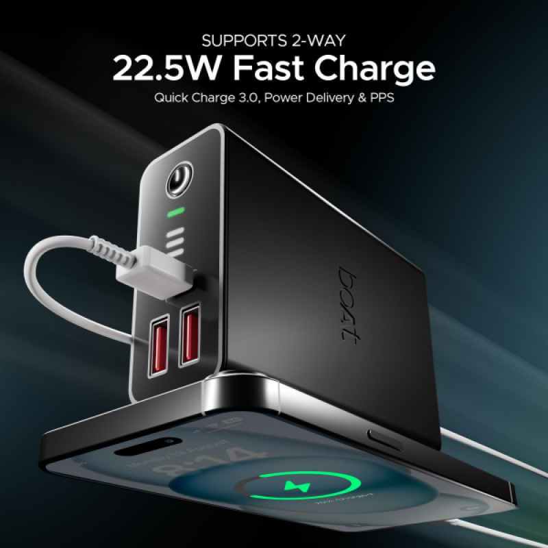 boAt Energyshroom PB400 Pro | 20000mAh | Carbon Black boAt Energyshroom PB400 Pro | 20000mAh | Carbon Black