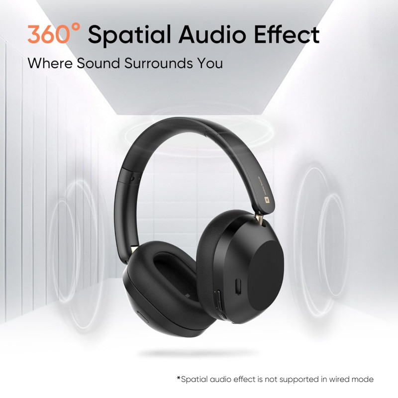 realme TechLife Studio H1 Over Ear Wireless Headphone | 40mm | Black realme TechLife Studio H1 Over Ear Wireless Headphone | 40mm | Black