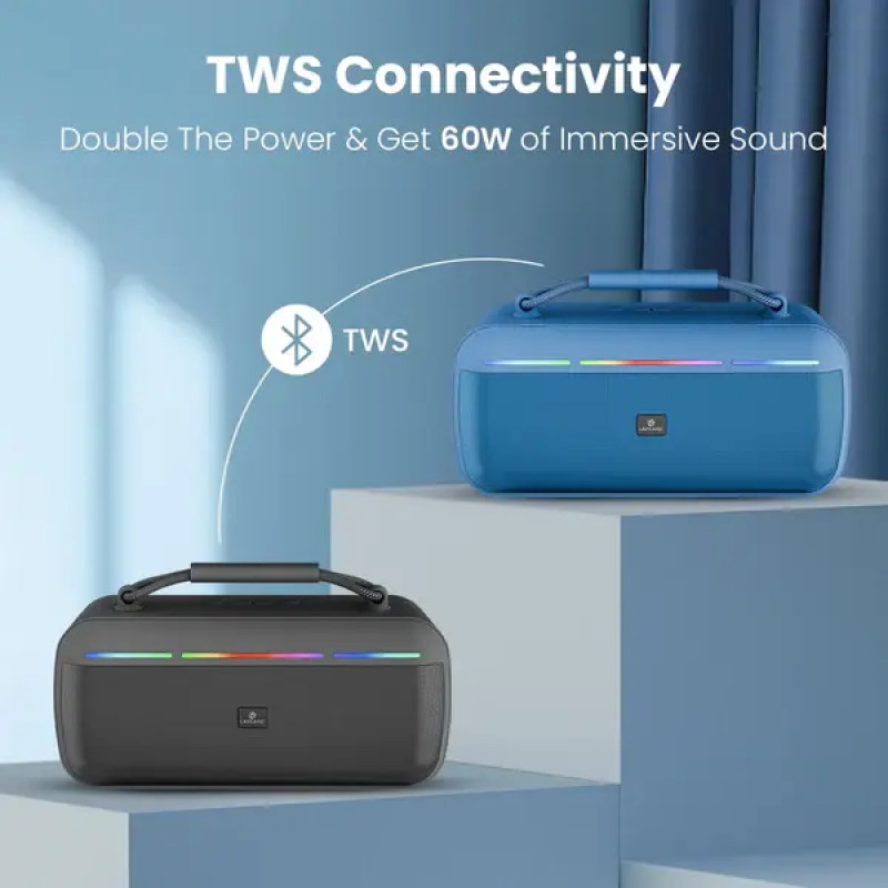 Lapcare Roxx Portable Party Speaker | 30W | RGB Lights | Black | AXM-001 Lapcare Roxx Portable Party Speaker | 30W | RGB Lights | Black | AXM-001