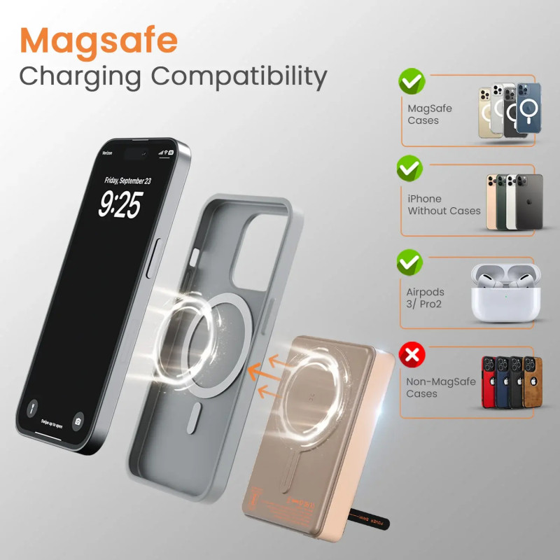 Portronics Chyro | 15W Wireless Charging | 20W Max Wired Output | MagSafe Mobile Stand | Mocha Portronics Chyro | 15W Wireless Charging | 20W Max Wired Output | MagSafe Mobile Stand | Mocha