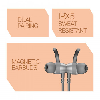 boAt Rockerz 203 Neckband | ENx Tech | Grey boAt Rockerz 203 Neckband | ENx Tech | Grey