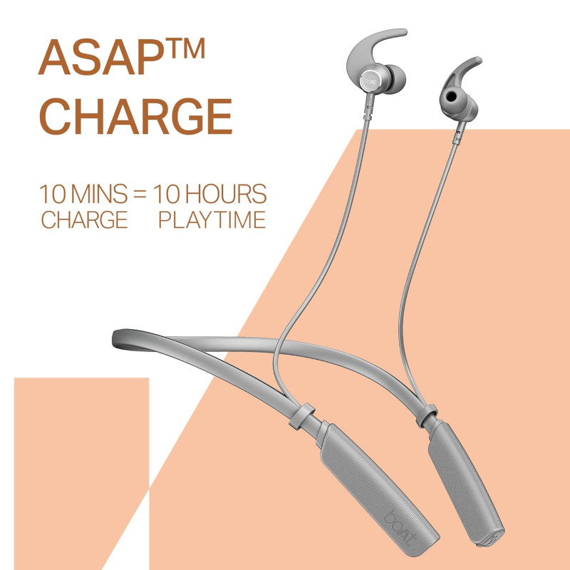 boAt Rockerz 203 Neckband | ENx Tech | Grey