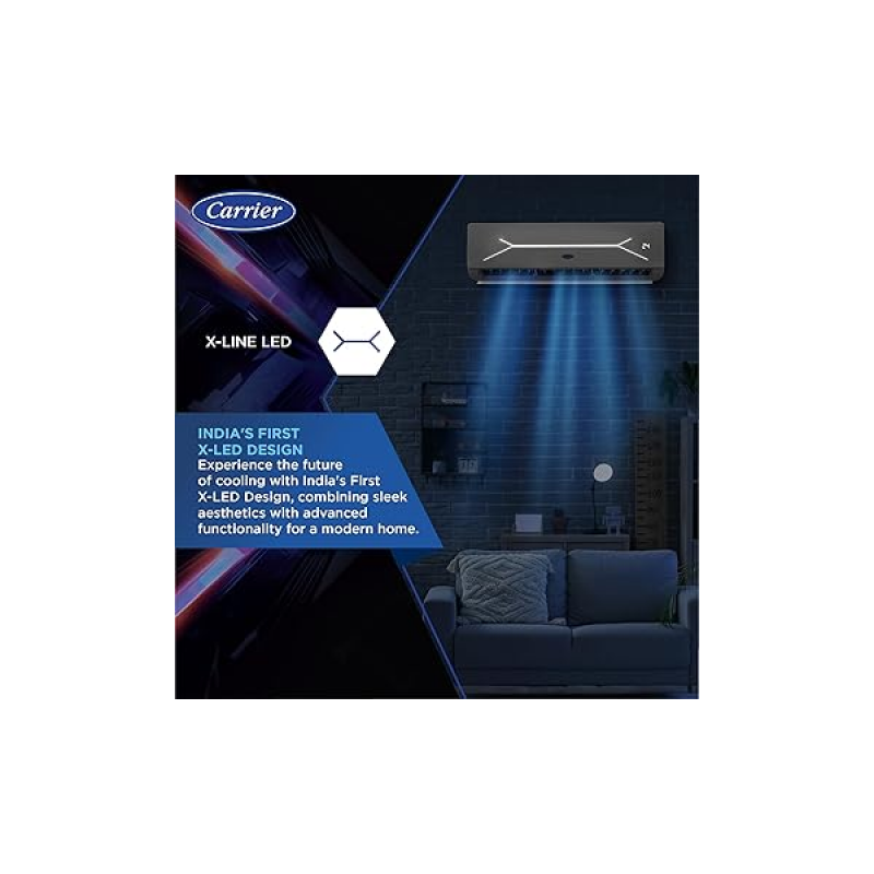 Carrier 19K XCEL LUMO FXi ALPHA HYBRIDJET Split Air Conditioner | 1.5 Ton | 3 Star | White Carrier 19K XCEL LUMO FXi ALPHA HYBRIDJET Split Air Conditioner | 1.5 Ton | 3 Star | White