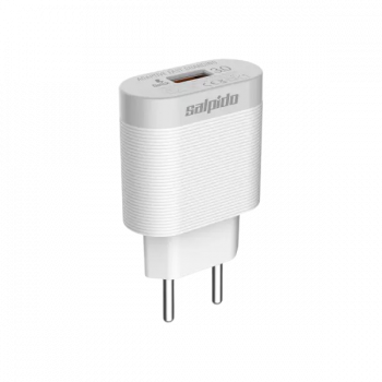 Salpido Mobile Charger with Detachable Cable | 18 W | Adaptive Charging 3 A | White