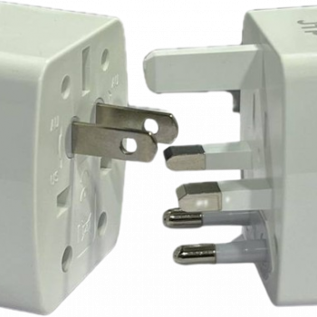 JTP Universal Plug 6AMAX Worldwide J4 Adaptor | White