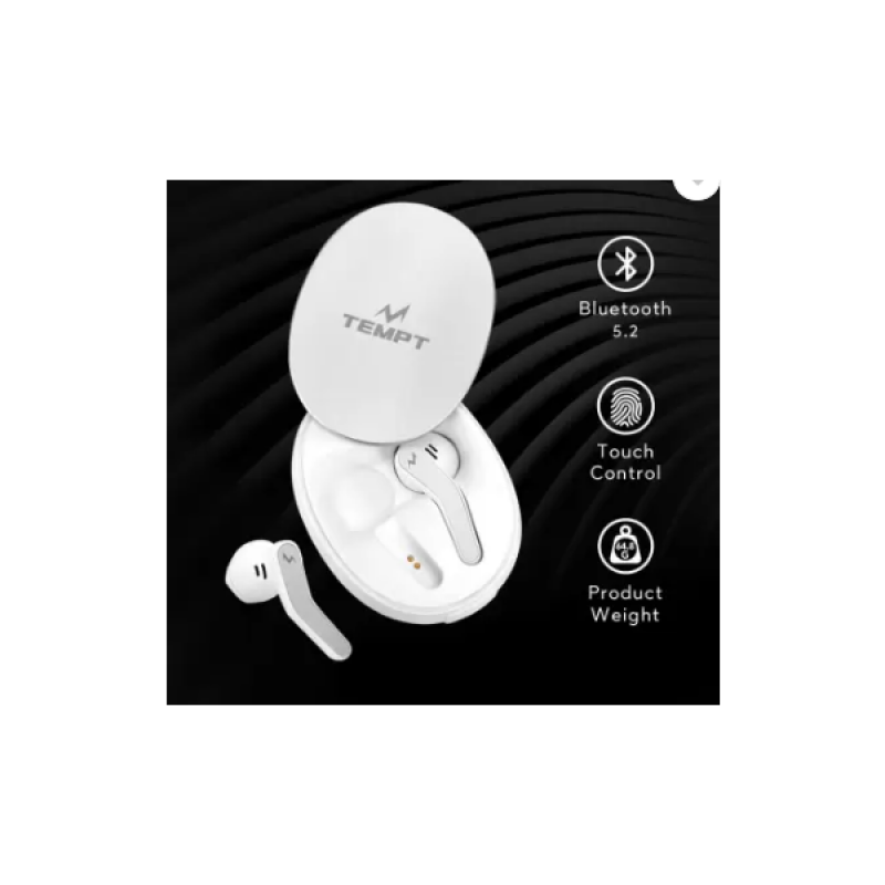 TEMPT Glider True Wireless Stereo with OxyAcoustics Pure Sound Technology Bluetooth Gaming Headset | White TEMPT Glider True Wireless Stereo with OxyAcoustics Pure Sound Technology Bluetooth Gaming Headset | White
