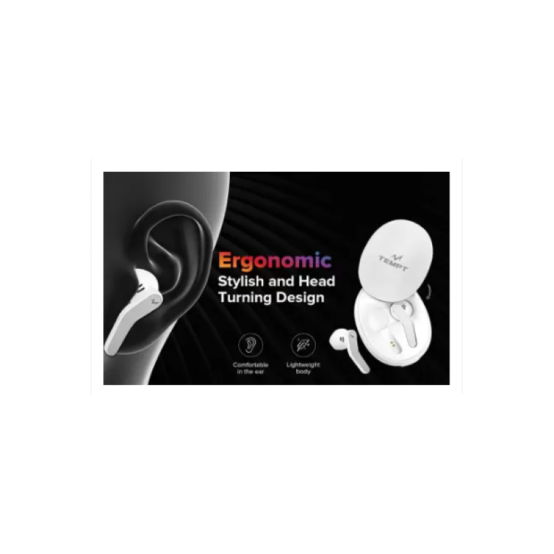 TEMPT Glider True Wireless Stereo with OxyAcoustics Pure Sound Technology Bluetooth Gaming Headset | White TEMPT Glider True Wireless Stereo with OxyAcoustics Pure Sound Technology Bluetooth Gaming Headset | White