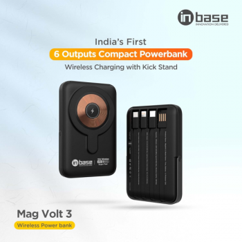 Inbase Mag Voltt 03 All in One Wireless Power Bank | 10000 mAh | 22.5W | Black Inbase Mag Voltt 03 All in One Wireless Power Bank | 10000 mAh | 22.5W | Black