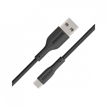 Promate USB to Type C Data Cable | 2A 2A Fast Charging | 1m | Black | XCord-AC