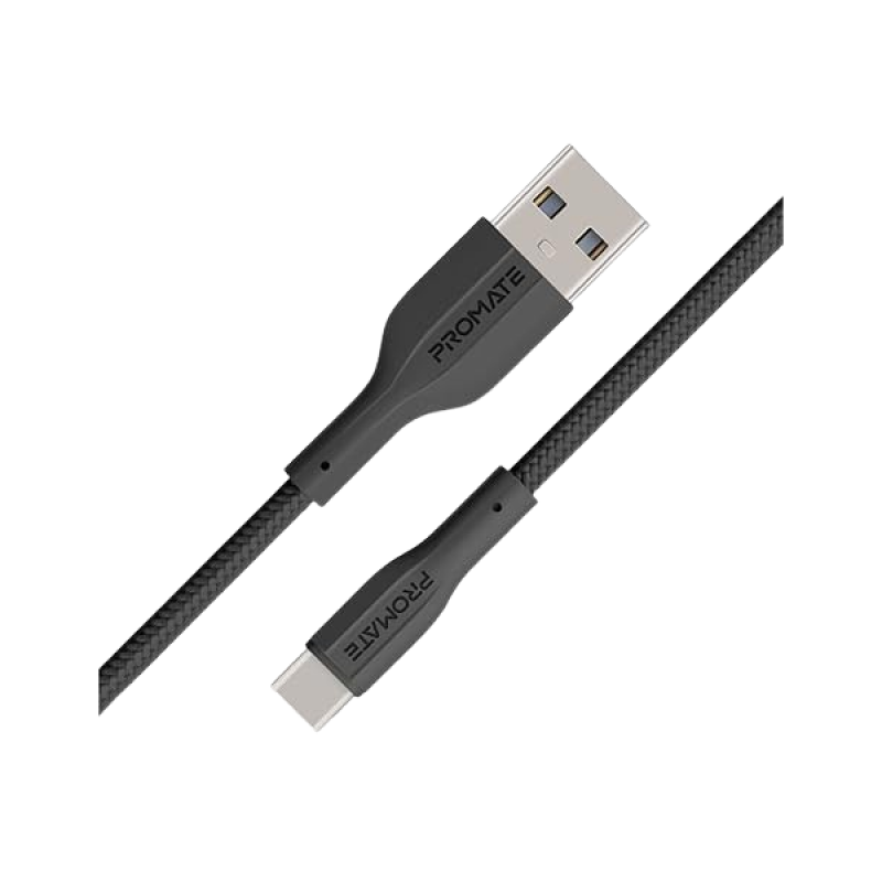 Promate USB to Type C Data Cable | 2A 2A Fast Charging | 1m | Black | XCord-AC