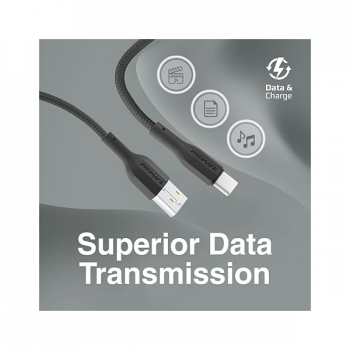 Promate USB to Type C Data Cable | 2A 2A Fast Charging | 1m | Black | XCord-AC